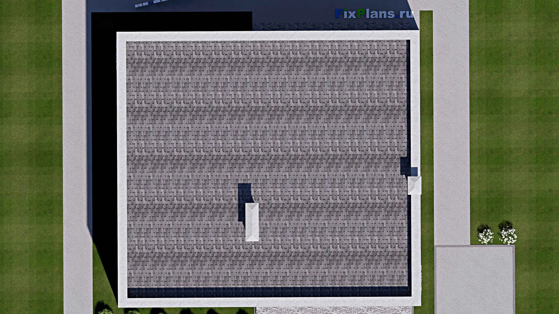 F-12932 - Проект одноэтажного дома 15 на 16, площадью 190 м² с террасой и 3 спальнями