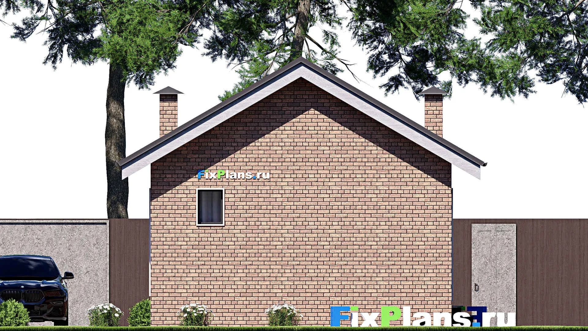 F-18764 - Проект бани 7 на 13, площадью 60 м² с комнатой отдыха, бассейном и санузлом