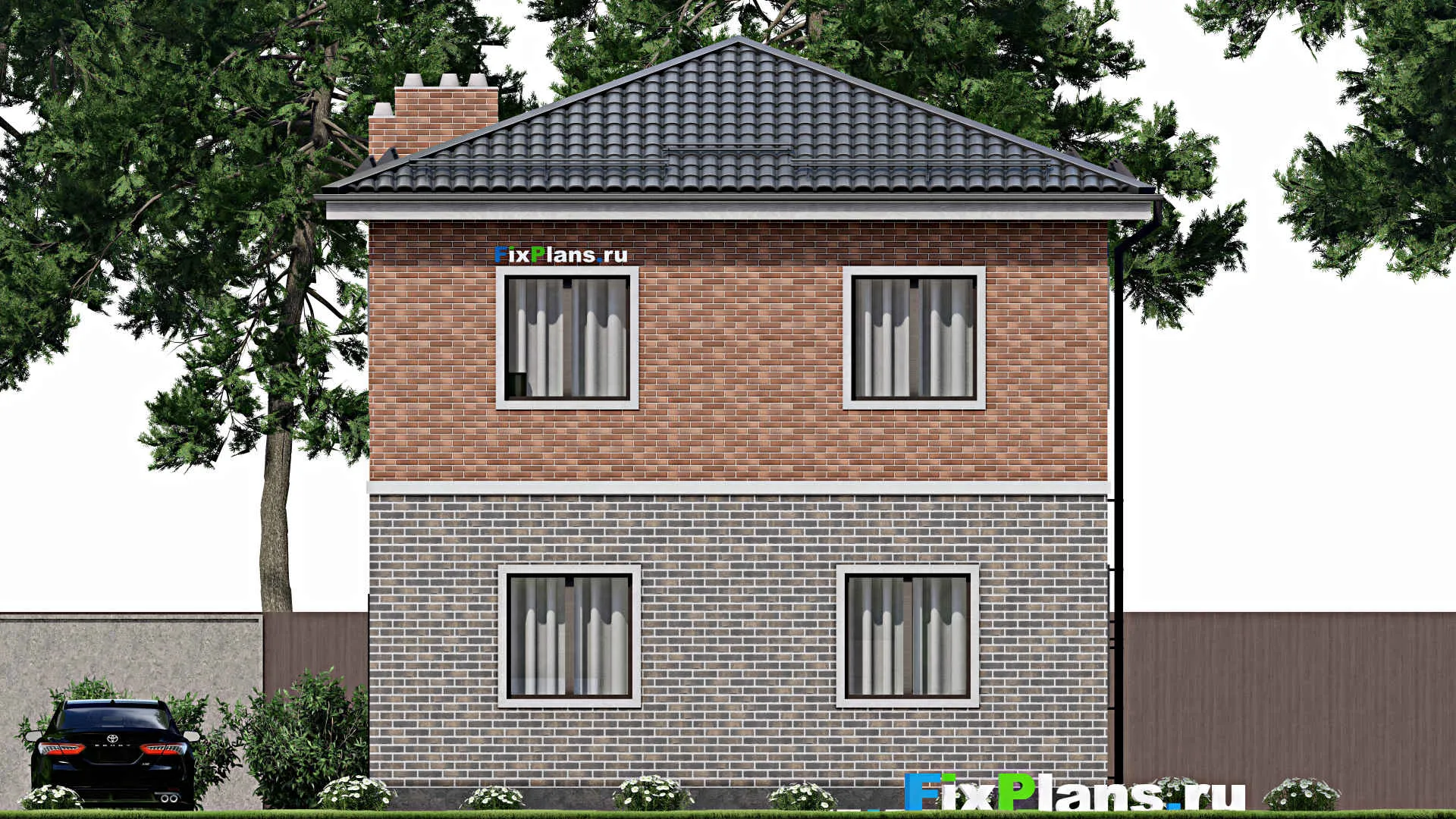 F-3806 - Проект двухэтажного дома 9 на 12, площадью 160 м² с 4 спальнями