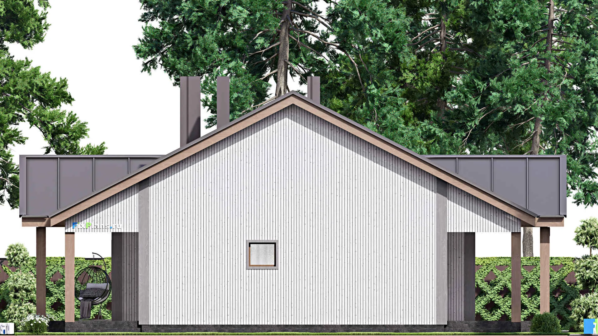 F-16388 - Проект одноэтажного дома 16 на 17, площадью 210 м² с 3 спальнями