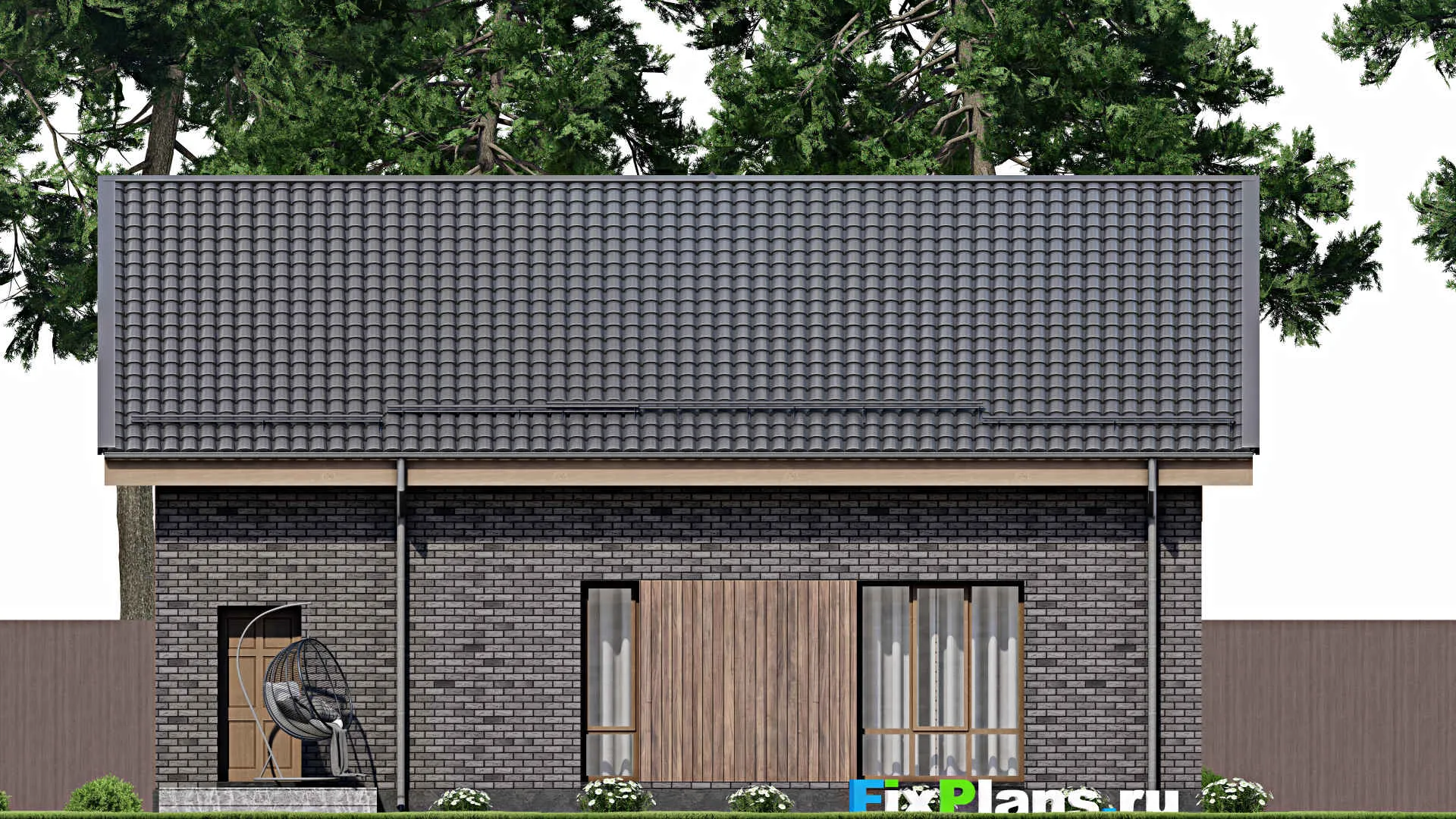 F-10169 - Проект дома с мансардой 13 на 15, площадью 310 м² с цокольным этажом и 5 спальнями