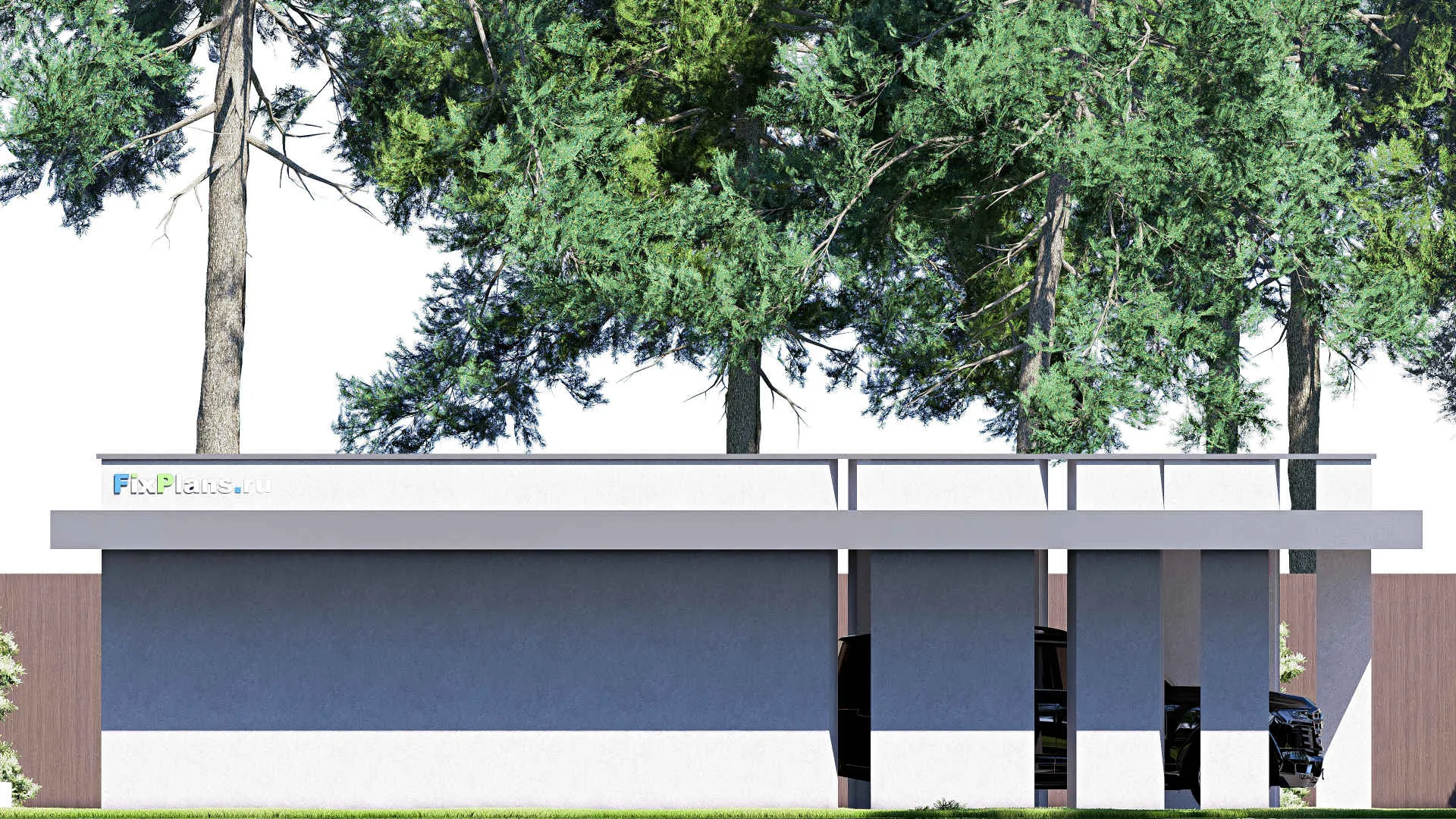 F-21167 - Проект гаража 10 на 13, площадью 60 м² на 2 машиноместа