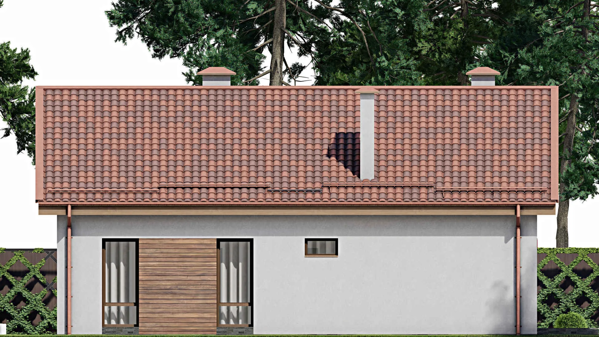 F-9602 - Проект одноэтажного дома 12 на 15, площадью 130 м² с 3 спальнями