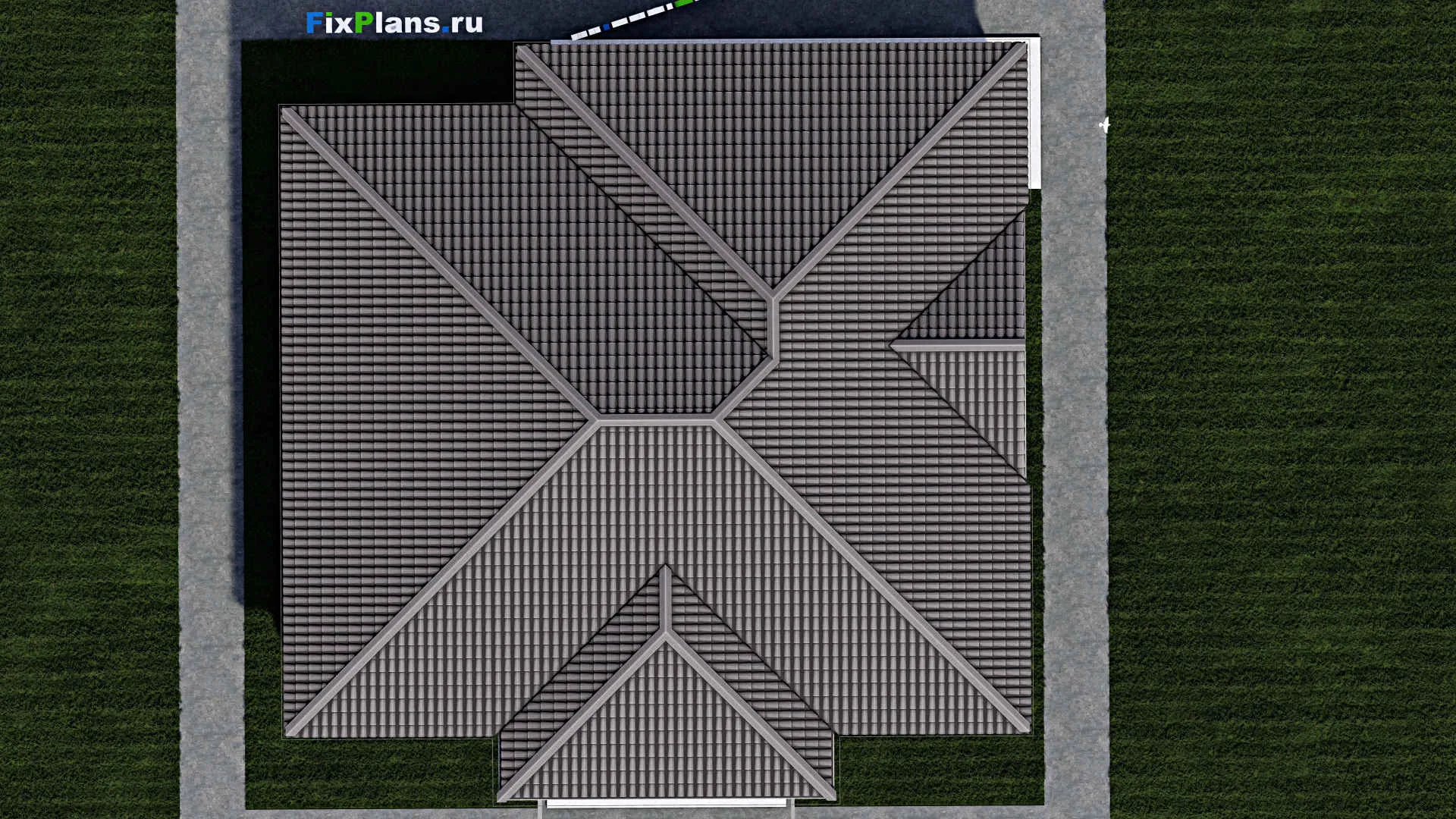 F-0683 - Проект одноэтажного дома 14 на 16, площадью 190 м² с террасой и 3 спальнями