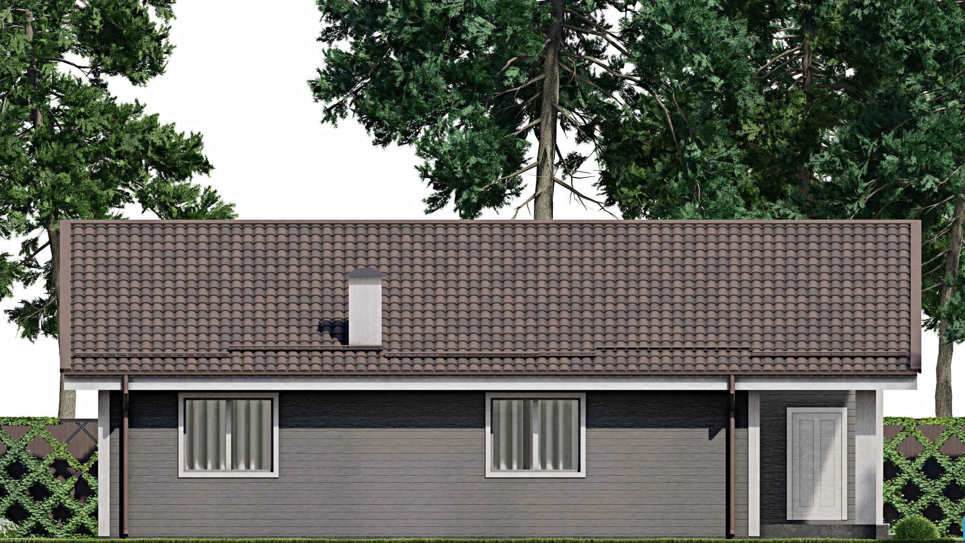 F-10061 - Проект одноэтажного дома 11 на 16, площадью 130 м² с 3 спальнями